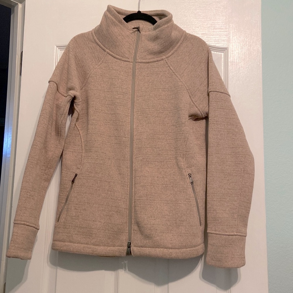 Prana polartec tri thermal threads full zip in rose dust